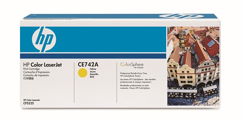 Заправка картриджа HP CE742A для Color LaserJet CP5220 Professional, CP5221, CP5223, CP5225, CP5227, CP5229