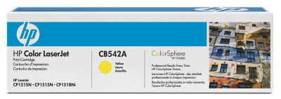 Заправка картриджа HP CB542A для принтеров HP Color LaserJet CM1312/CM1312nfi, HP Color LaserJet CP1215/CP1515n
